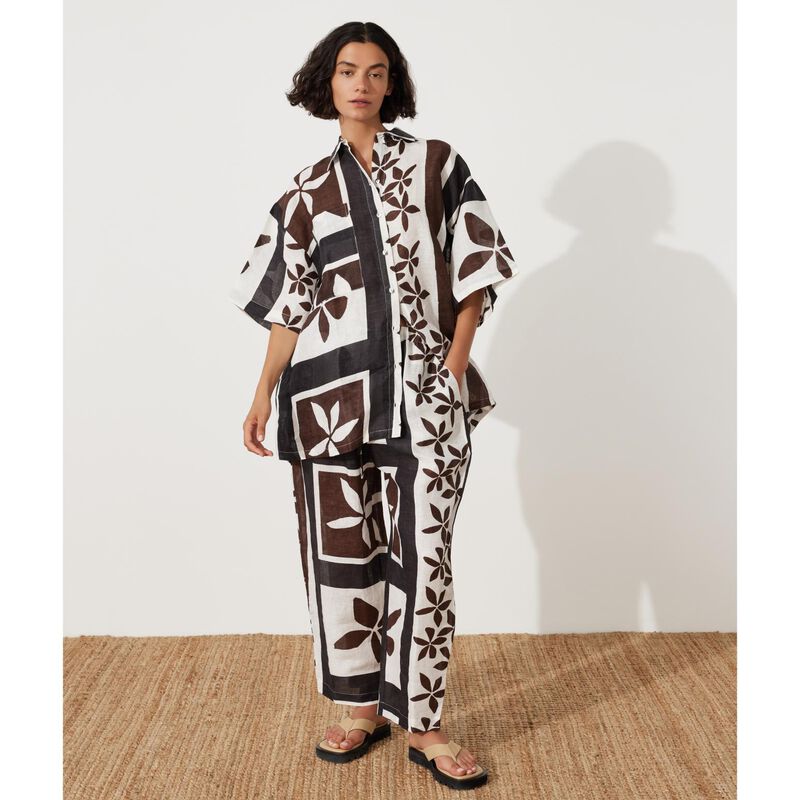 Zulu & Zephyr Sarong Flower Linen Pant image number 2